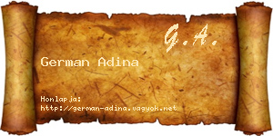 German Adina névjegykártya