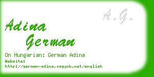 adina german business card